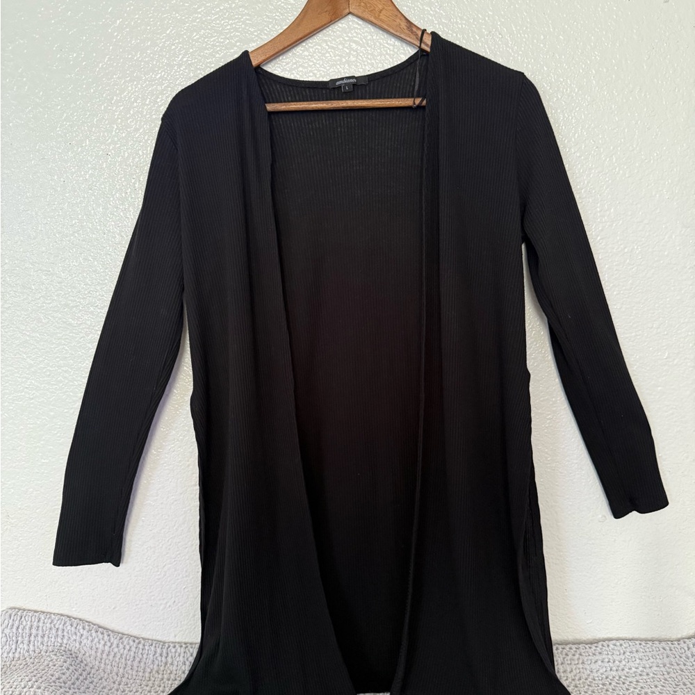 Ambiance Women’s Black Knit Cardigan size L